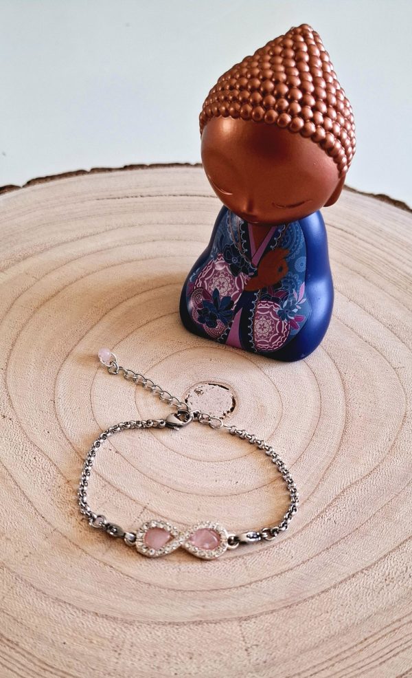 Bracelet Infini Quartz Rose