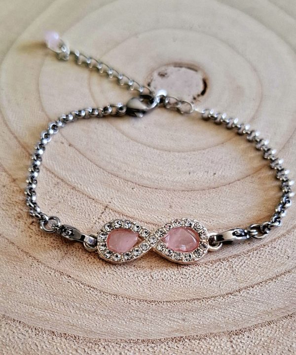 Bracelet Infini Quartz Rose – Image 2