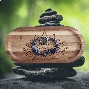 Bracelet aromathérapie et pierre Lapis lazuli ( 3 buvard offert)