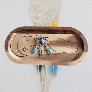 Pendentif Attrape rêve/pierre Lapis lazuli