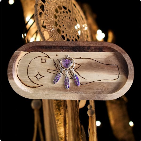 Pendentif Attrape rêve/pierre Améthyste