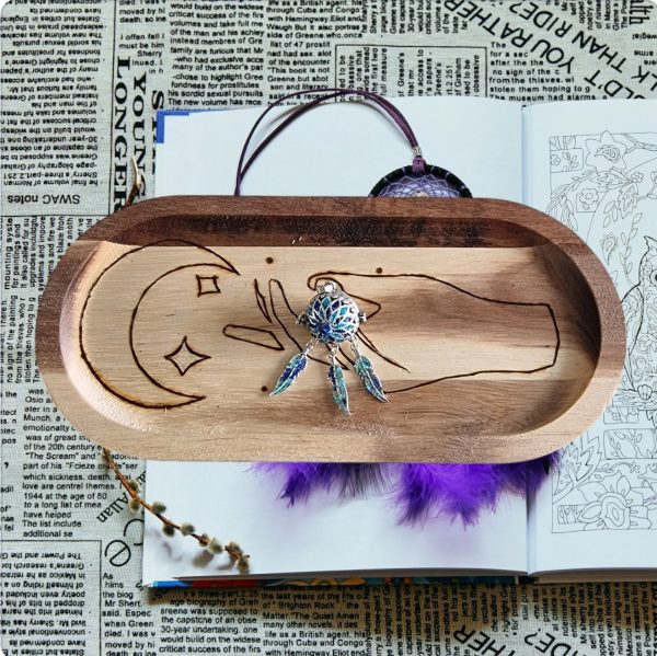 Pendentif Bola Attrape rêve/pierre Lapis lazuli