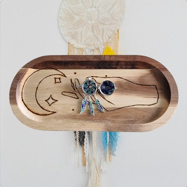 Pendentif Bola Attrape rêve/pierre Lapis lazuli – Image 2