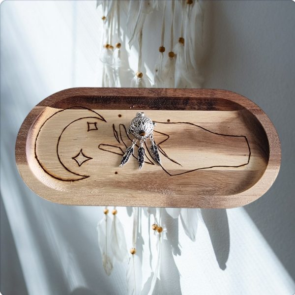 Pendentif Bola Attrape rêve/pierre oeil de tigre