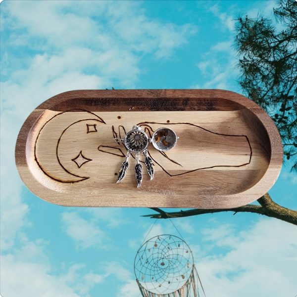 Pendentif Bola Attrape rêve/pierre oeil de tigre – Image 2