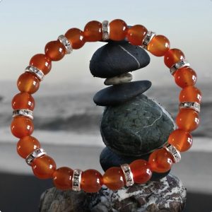 Bracelet Cornaline/Séparateur argent