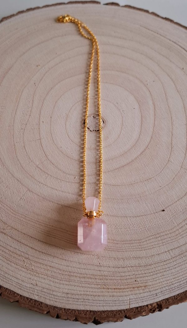 Collier fiole/ Quartz rose – Image 2