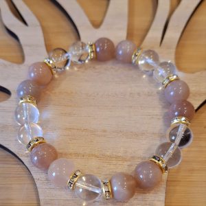 Bracelet Pierre de Soleil/ Cristal de roche