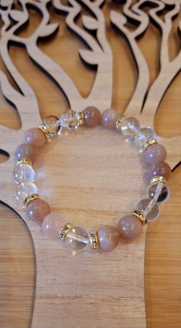 Bracelet Pierre de Soleil/ Cristal de roche