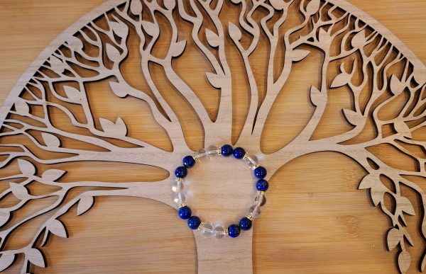 Bracelet Lapis lazuli/Cristal de roche – Image 2