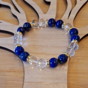 Bracelet Lapis lazuli/Cristal de roche