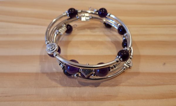 Bracelet accordéon Améthyste