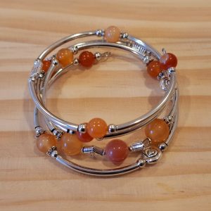 Bracelet accordéon Cornaline