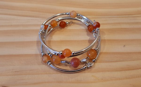 Bracelet accordéon Cornaline